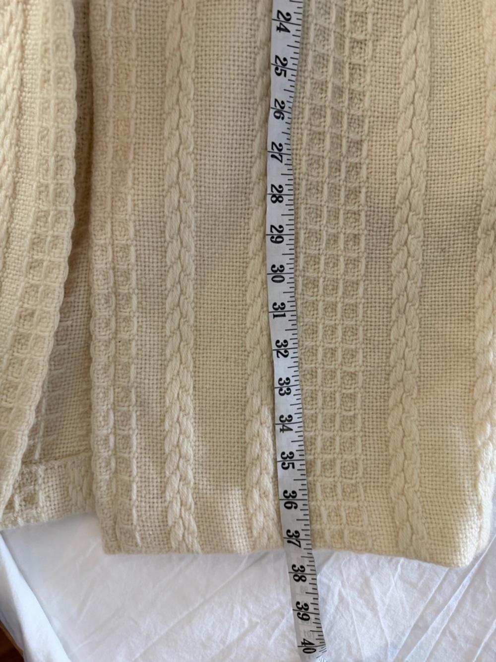 BOYNE VALLEY WEAVERS IRELAND Wool Cable Knit Long Cardigan Jacket OSFM - Picture 7 of 7